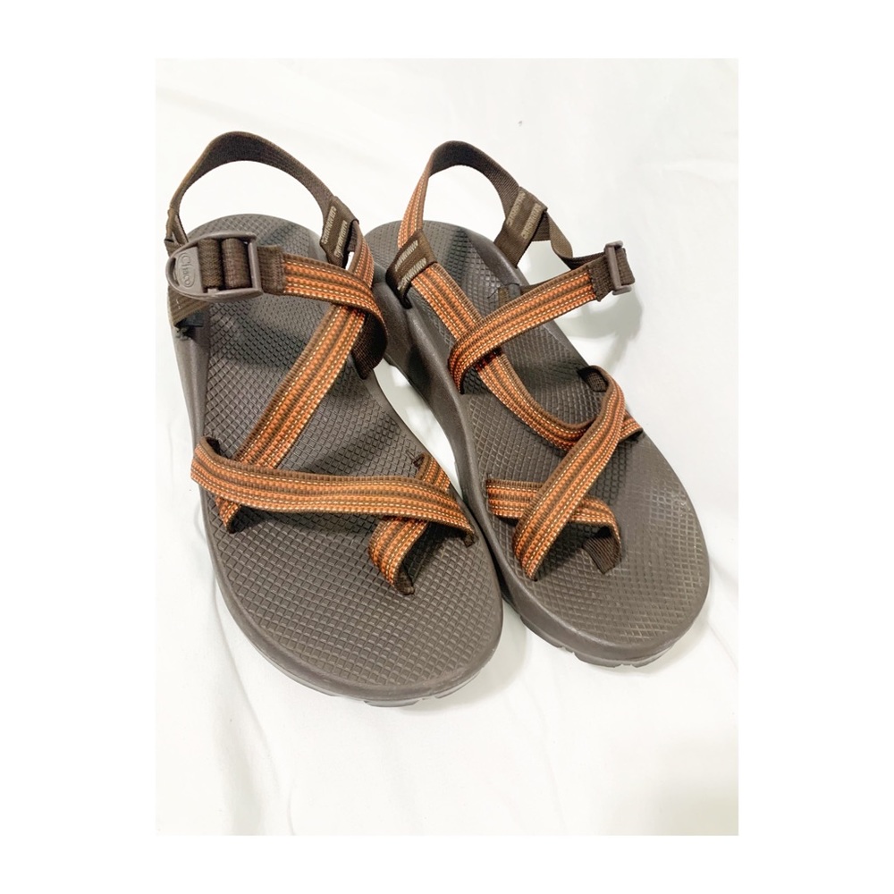 CHACO Vibram Sole Sport Sandals 14 Orange Brown